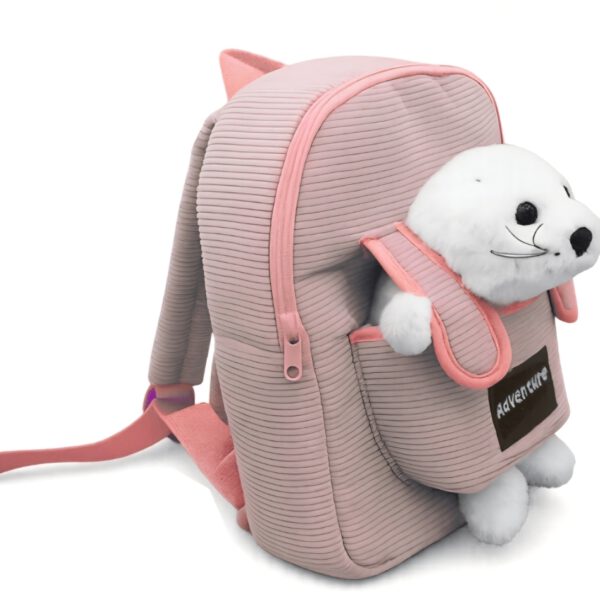 rugtas zeehond roze