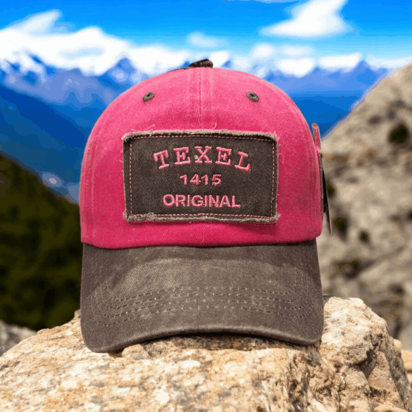 baseball cap roze met embleem