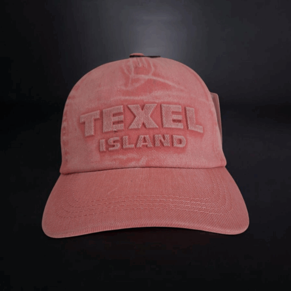 baseballcap roze met embossing